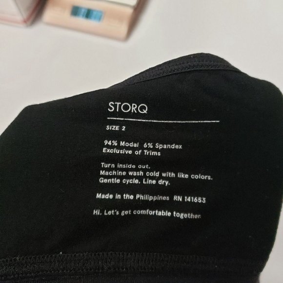 Storq Womens Black Pumping Nursing Bra Size 2 Modal Blend Pullover Maternity - Picture 3 of 8